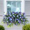 Artificial Outdoor Flowers – UV Resistant Faux Silk Impatiens 2 Bundles Fake Plants for Planters, Porch, Patio, Yard, Window Box & Garden Decor (No Fade, Realistic Plastic Flowers)